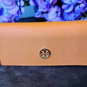 Tory Burch Orange Leather Sunglasses Case